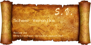 Scheer Veronika névjegykártya